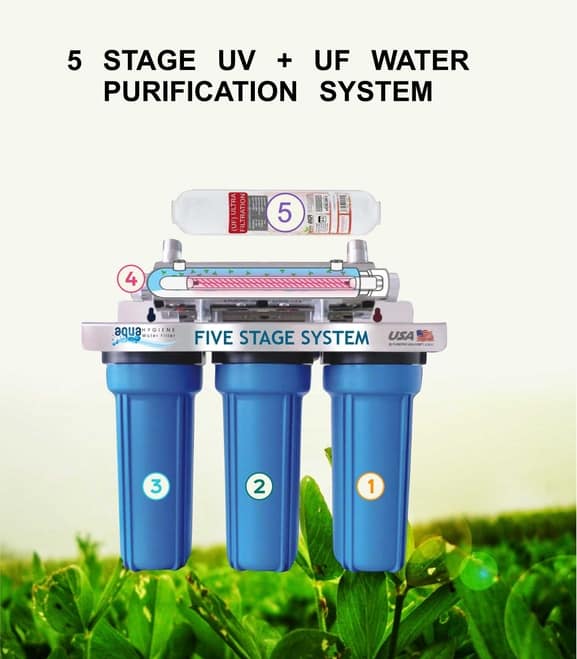 Aqua 5 stage Under Sink UV ultraviolet and UF ultrafiltration water filter