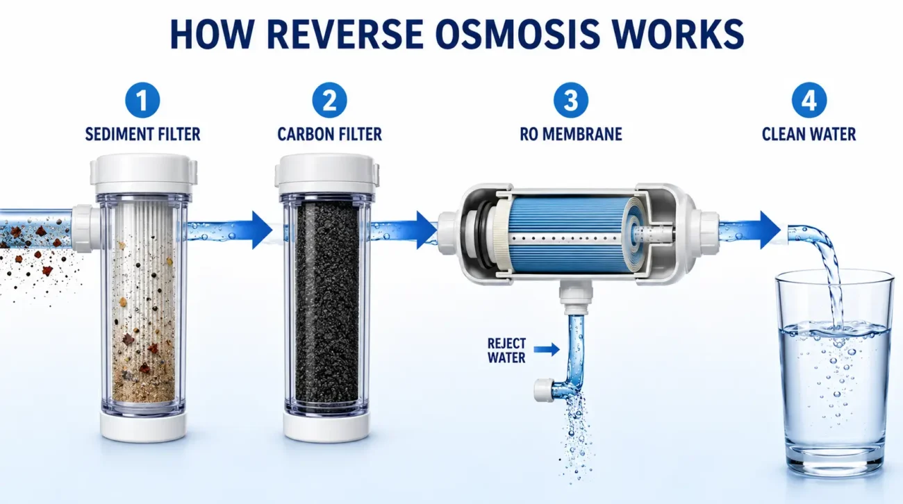 How a reverse osmosis water purifier works